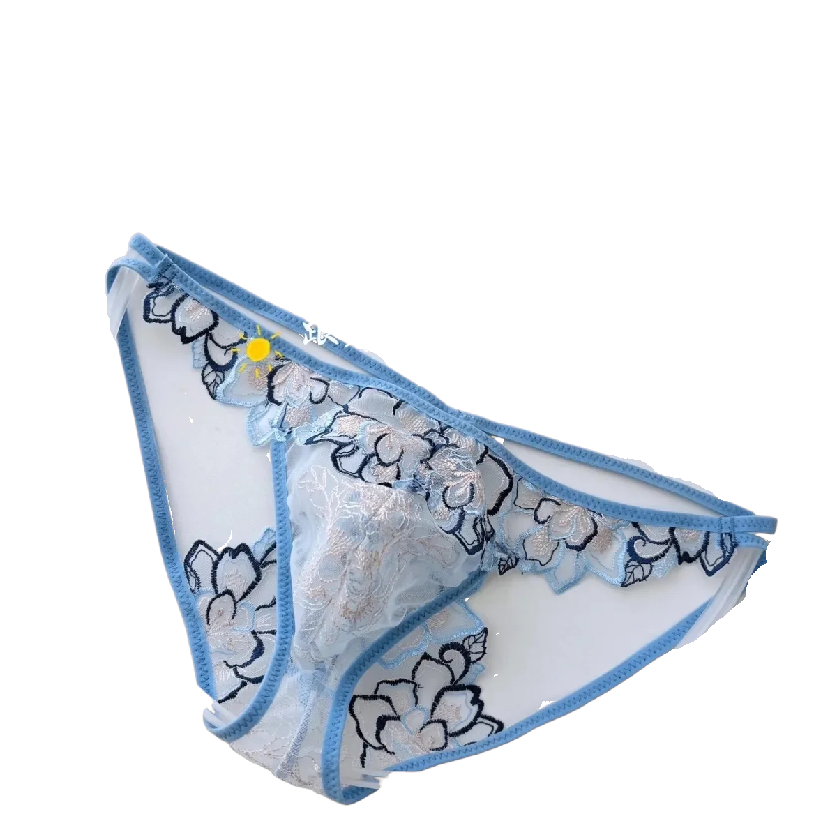 

Мужские кружевные трусы-брифы с высококачественной вышивкой в стиле Харадзюку, с низкой талией, подарки для бойфрендов, ЛГБТ