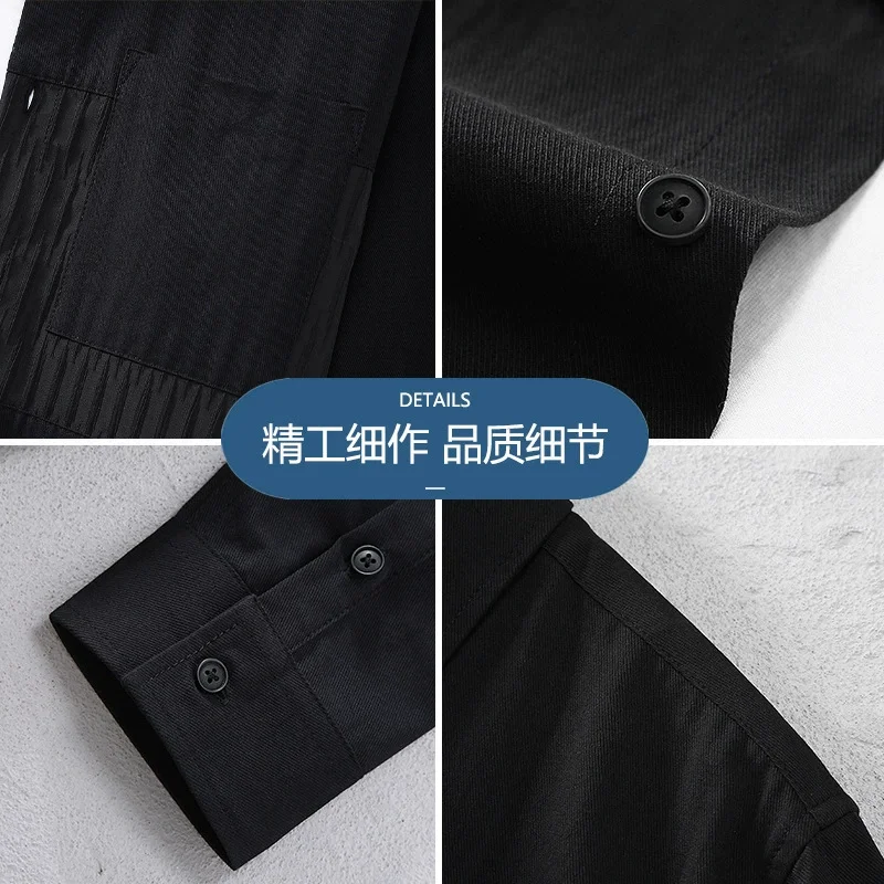 Patchwork Natural Cotton 100% Shirts For Men Long Sleeve Trendy Spring Quality Twill Fabric Loose Fit Boutique Camisas De Hombre