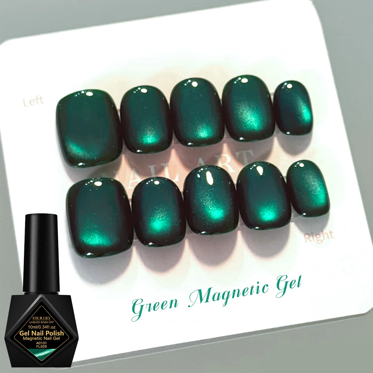10ml verde olho de gato unha gel polonês holográfico magnético arte do prego uv led salão suprimentos verniz para mulher diariamente & festa vestindo