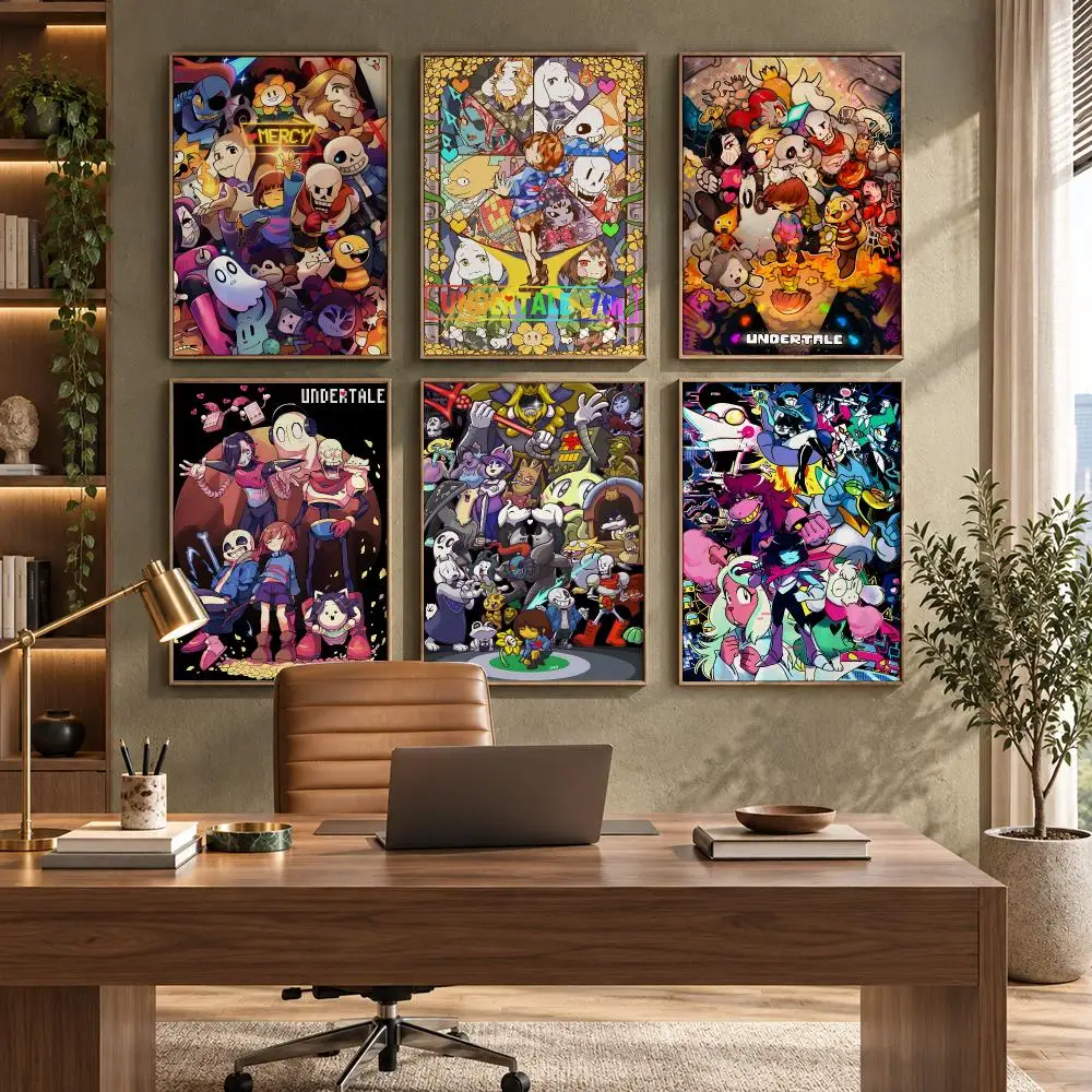 Anime Designs Game U-Undertale Poster High-Quality Waterproof Wall Decal for Study, Living Room & Garage, Great Gift for Fans