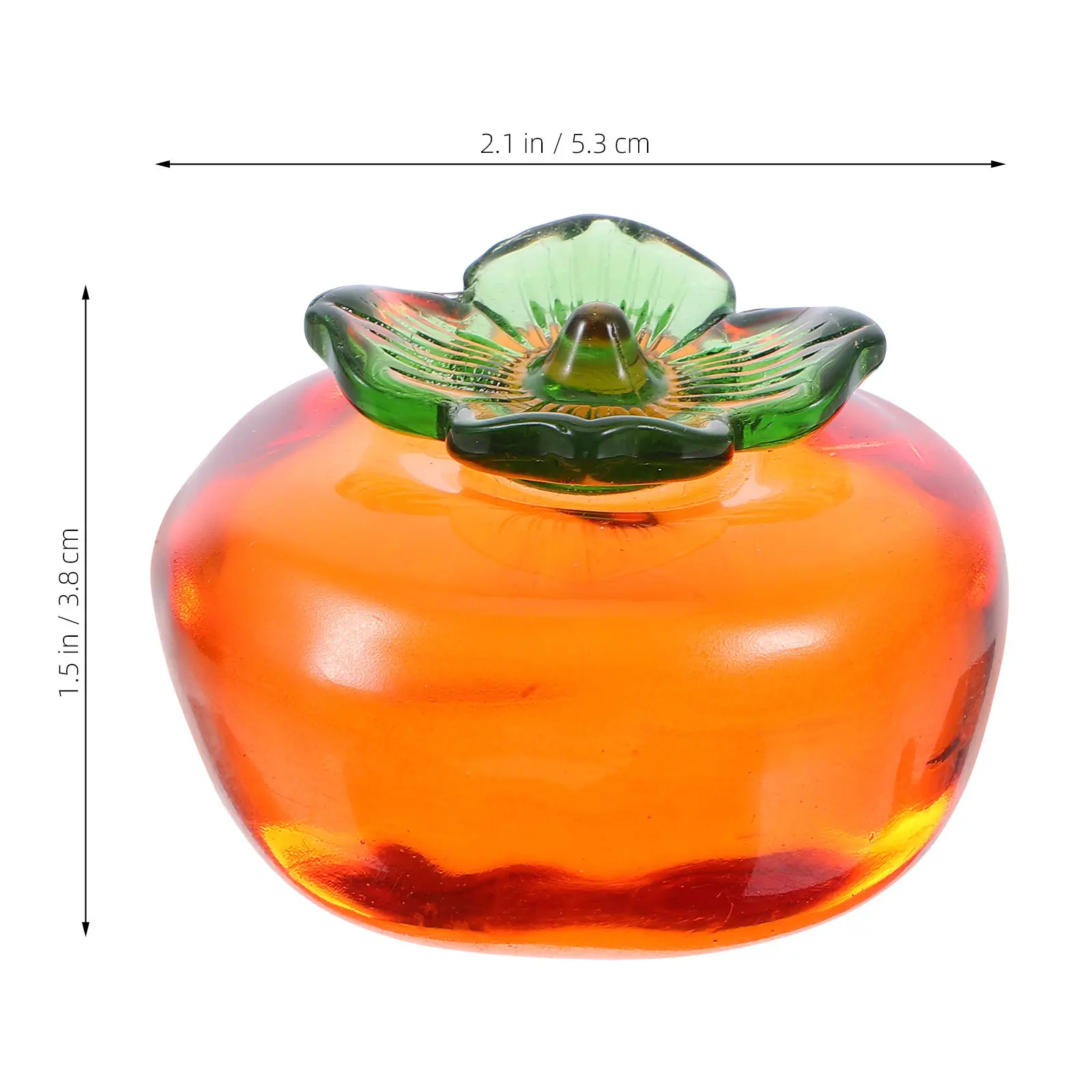 2Pcs Persimmon Paperweight Crystal Heavy Paper Weight Chinese Calligraphy Practice Office Desk Desktop Decorative Paper Holder