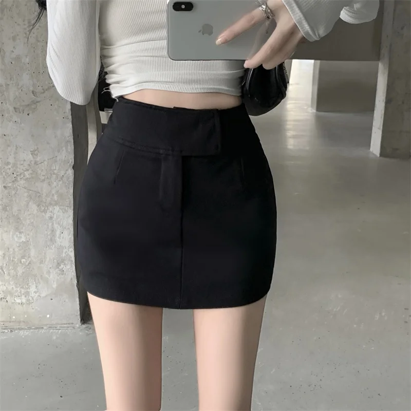 Bla Hoge Taille Sexy f Rok Broek vrouwen Elastische Afslanken Strakke Fit Casual Sle A-lijn ort Rok voor herfst Winter