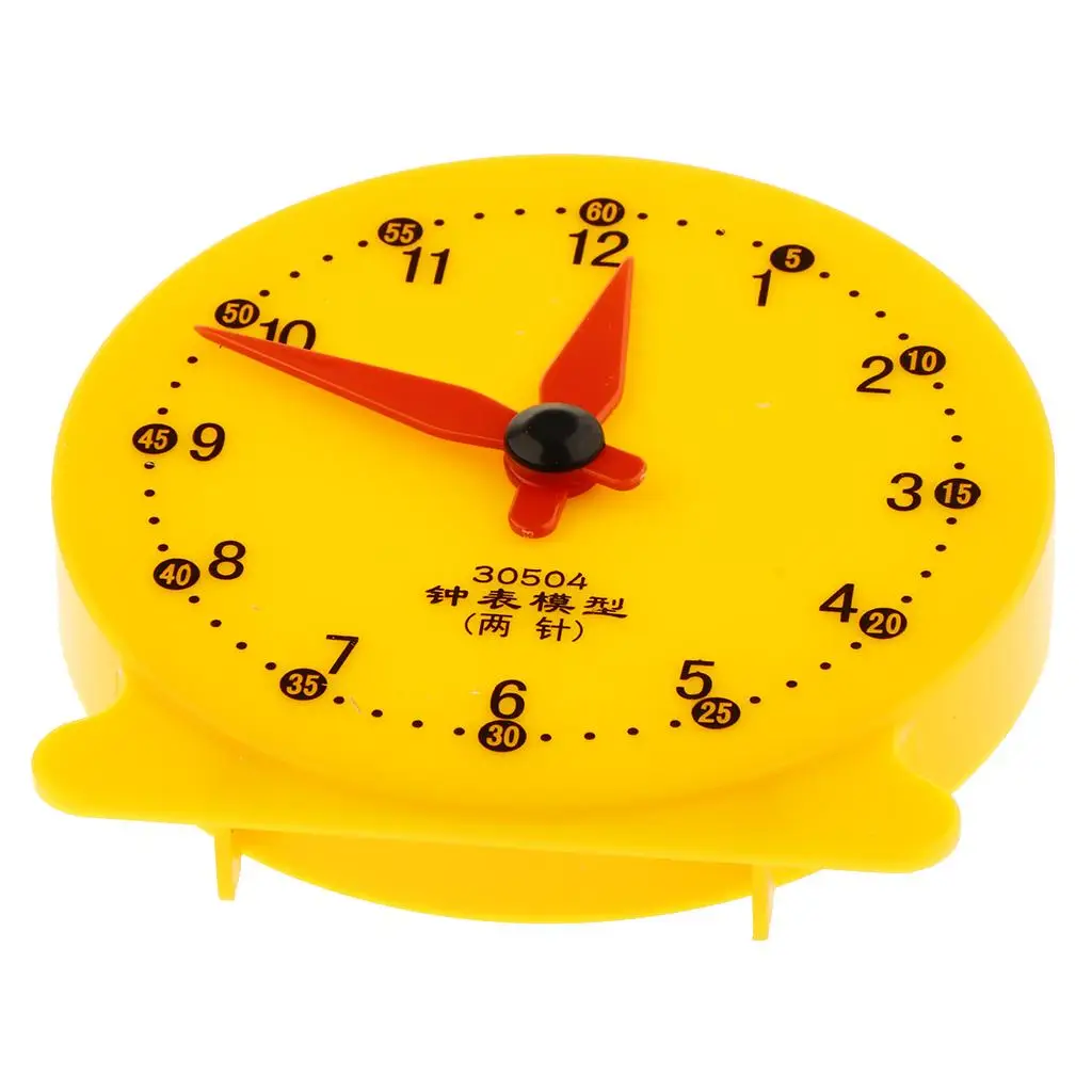 Clock Models Math Teaching Materials Time Clock Supplies Yellow