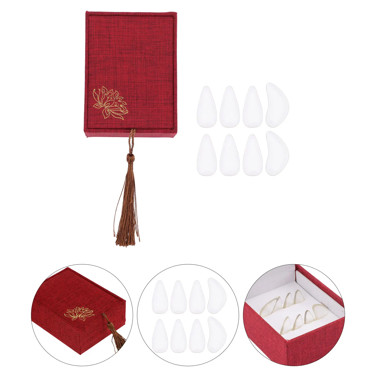 

Crystal Nails Guzheng Picks Finger for Banjo Replace Professional Playing Nylon Child Practice Plectrum