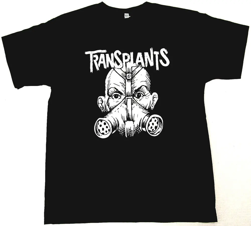 TRANSPLANTS Gas Mask T-shirt Punk Rock Tee Adult Men's Black New  Unisex T-shirts  brand vintage