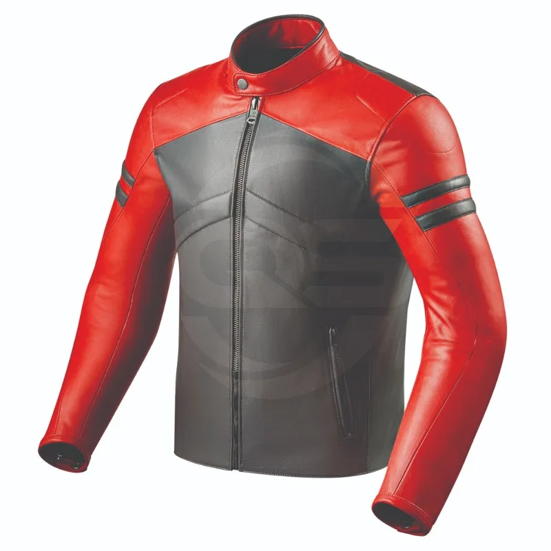

2025 New Style Wholesale Men Genuine Leather Motorbike/Motorcycle Racing Riding Leather Jacket