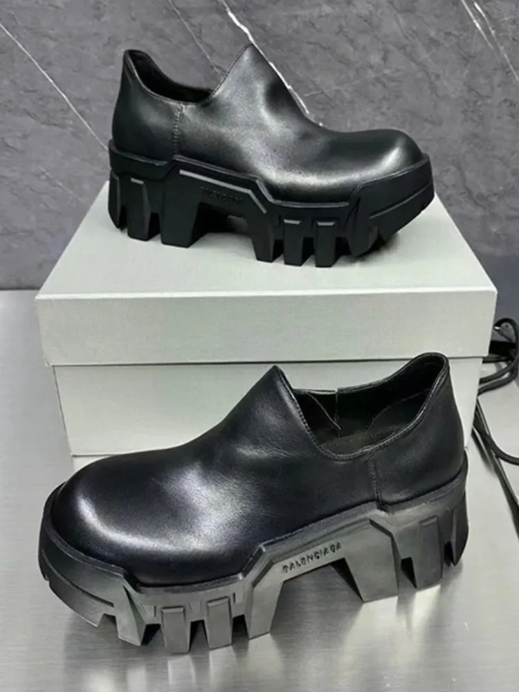 

Новый дизайн, повседневная обувь, кожаные туфли дерби, женская обувь на толстой подошве, деловая офисная дизайнерская обувь