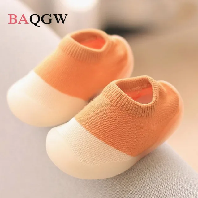 Baby Indoor First Walkers Socks Shoes Infant Breathable Toddler Shoes Color Matching Cute Kids Soft Soled Child Floor Sneaker
