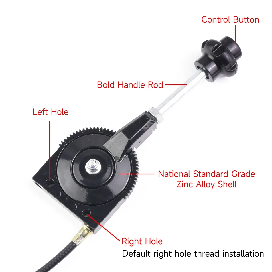 2.5m ハンドスロットルコントロール、掘削機、ハーベスター、トラクター、船舶、肥料散布機用、スロットルケーブルアセンブリ、セルフロックコントローラー