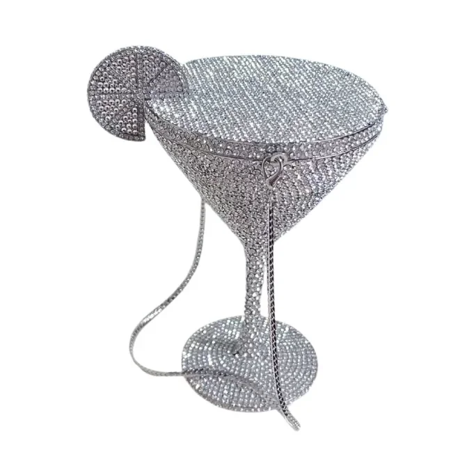 

Martin Cocktail Cup Diamond Evening Clutch Bags New Crystals Bridal Handbag Dinner Clutches Female Gems Purse Rhinestones Purses