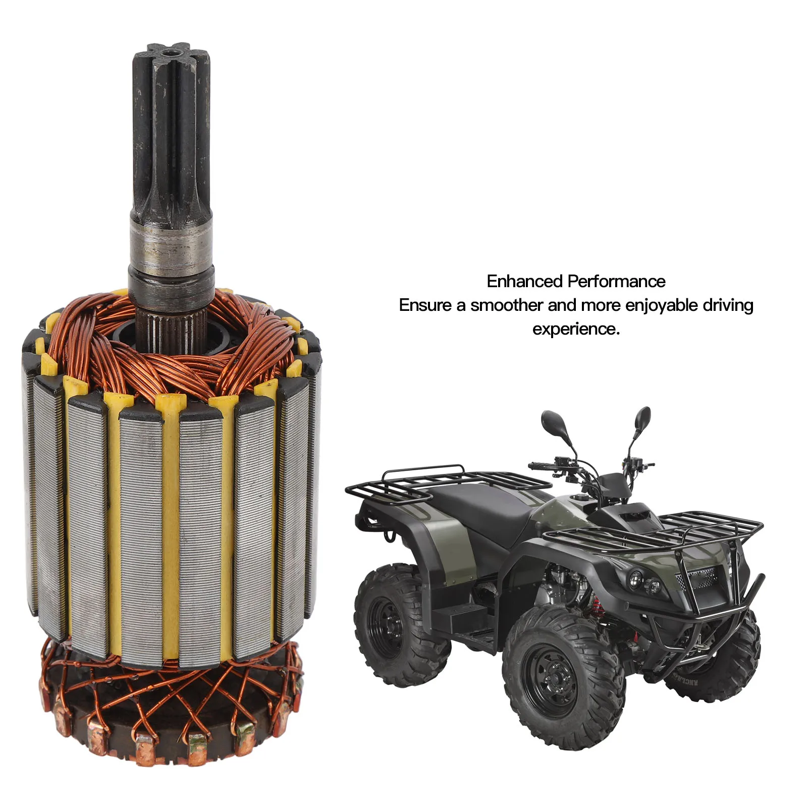 

DC12V Winch Motor Rotor Metal Easy Installation Engine Winch Motor Rotor for 3000lb 4X4 ATV Winch Motor Rotor for 3000lb Winch