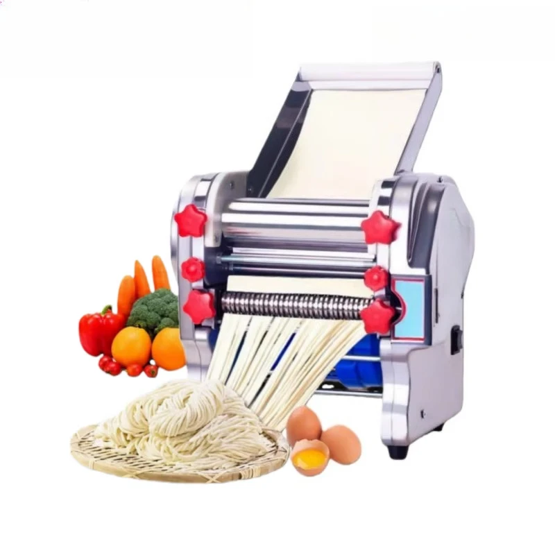 Small commercial automatic electric stainless steel noodle machine, suitable for hand-pulled noodles, pasta, and flour machines