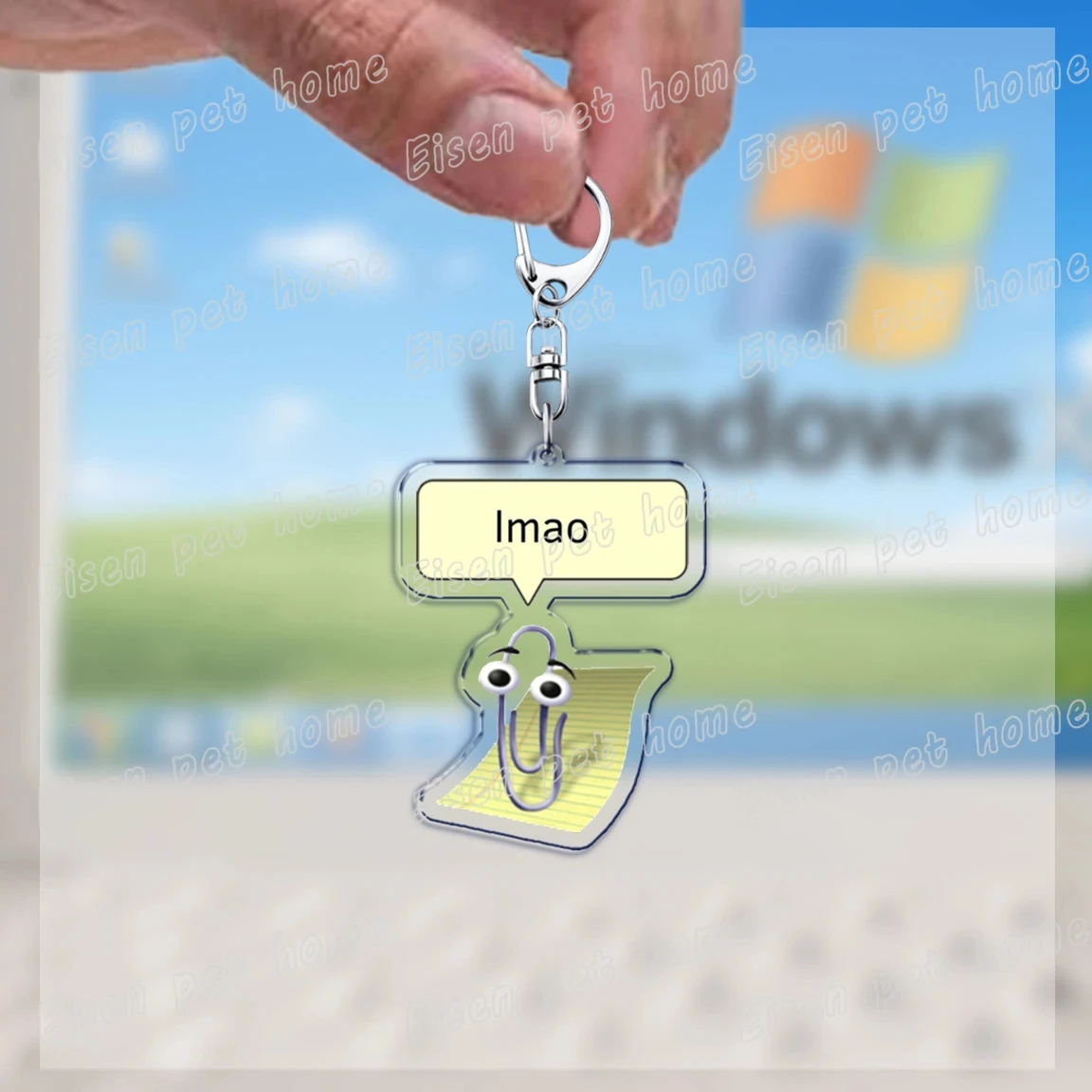 Милые забавные брелки Clippy Meme для аксессуаров, сумка, офисный креативный брелок для ключей, кольцо, ювелирные изделия, подарки для фанатов, брелоки