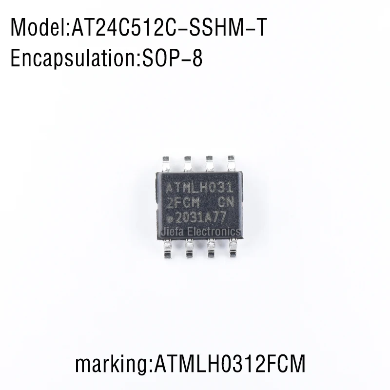 Memoria de Chip IC SOP-8, 5 piezas, AT24C01, AT24C04, AT24C08, AT24C128, AT24C512 Series