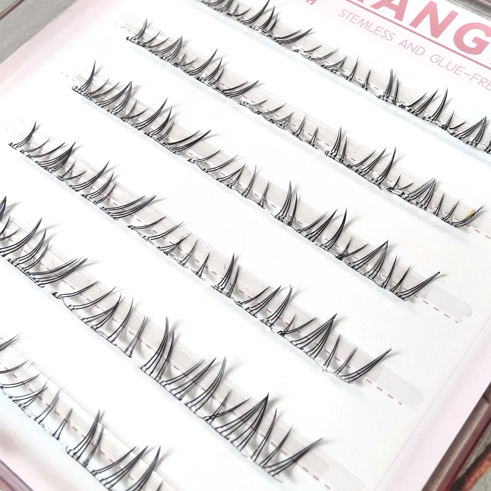 NO NEED GLUE NO Band Invisible Band Individual Bottom Eyelash Cluster Extension Lower False Eye Lashes Short Natural Looking