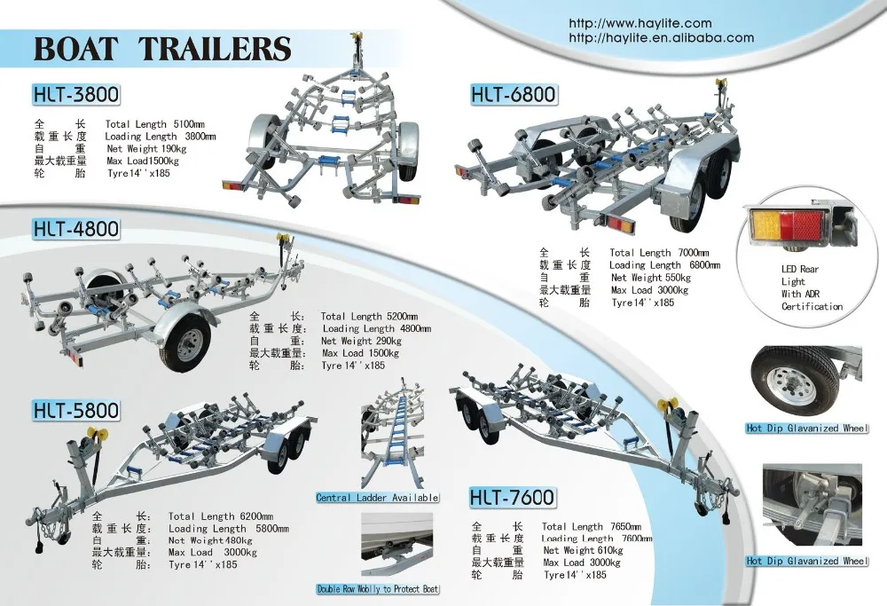 Small Folding Foldable Boat Trailer with Winch