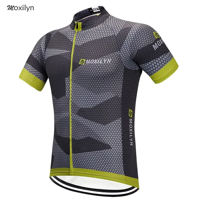 Moxilyn Cycling Jersey Top Short Sleeve Racing Cycling Clothing Summer Quicky Dry Breathble Ropa Ciclismo MTB Bike Clothing man