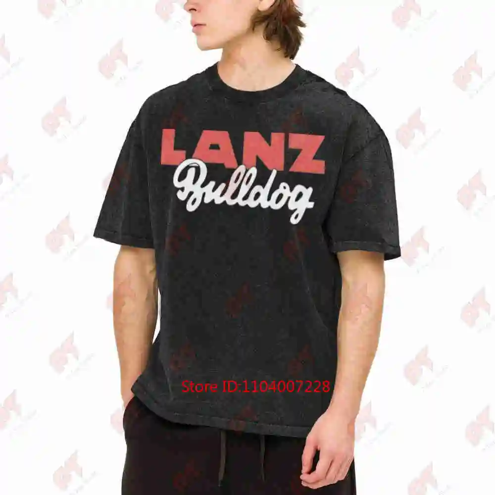 Lanz Bulldog Vintage Tractor Vintage Washed Tee Pure Cotton T-Shirt