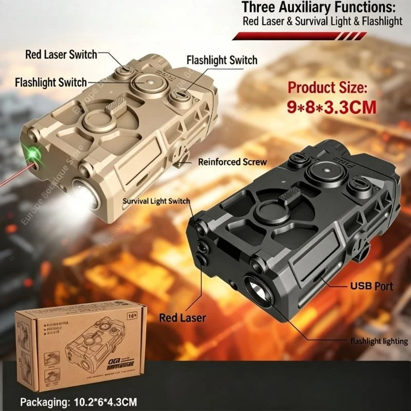 

Multi Function Infrared Flashlight 20mm Rail Mounted Universal Battery Box Hunting Accessory