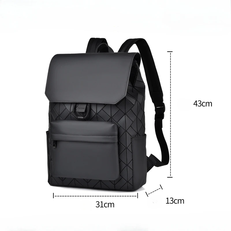 Brand Design Men Backpack Rhombus Colorful Reflective Backpacks Men Large Capacity 15 inch Laptop Bag Casual Student School Bags