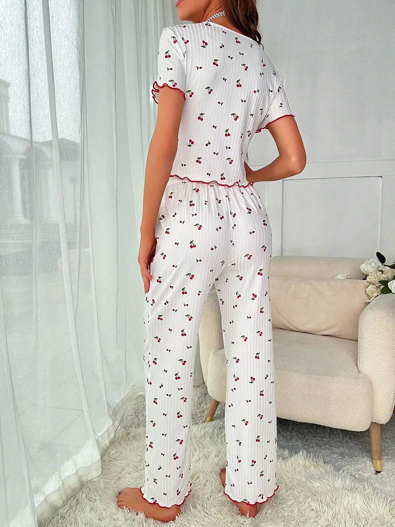 high quality women pajamas pants pretty woman summer printed short sleeve knit nightgowns pijamas mujer pyjamas ladies sleepwear