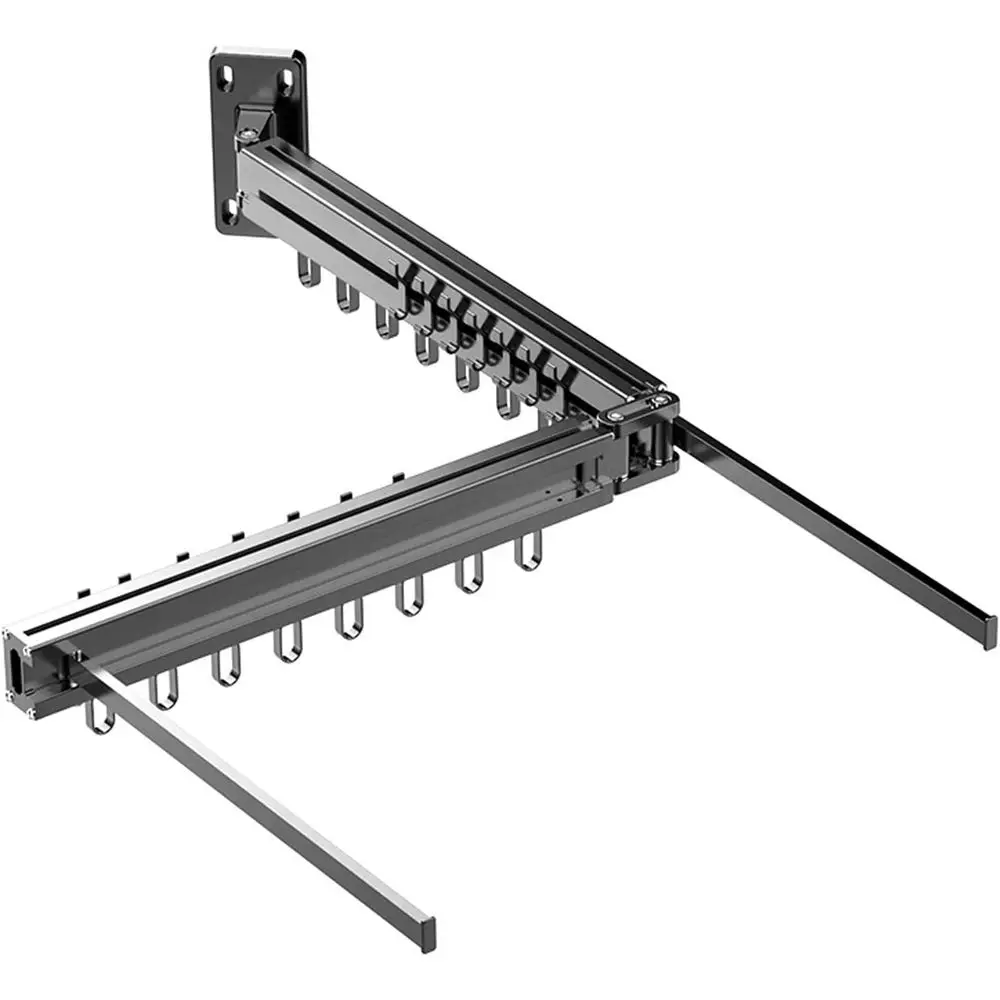 

Indoor Wall-Mounted Retractable Clothes Drying Rack for Versatile Laundry Hanging