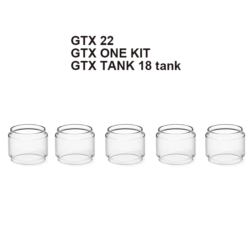 

5 Pieces Glass Tank for GTX ONE KIT GTX 22 GTX TANK 18 Tank Replacement Cover Mini Glass Cup Container