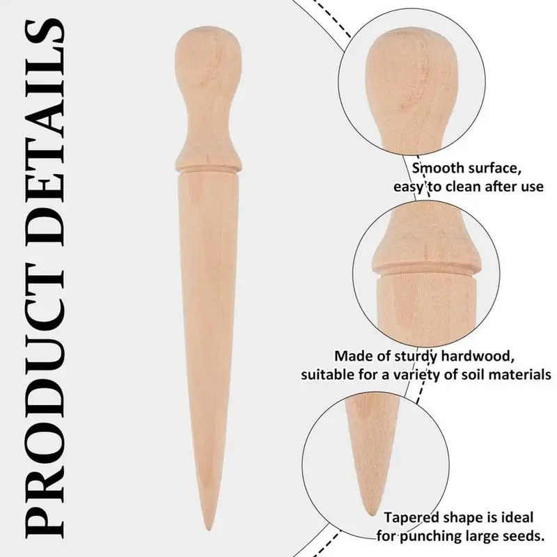 Dibber حديقة أداة دقيقة الخشب المحمولة حفارة حديقة حفار مريح كفاءة العناية بالحديقة لمبة زارع للزراعة