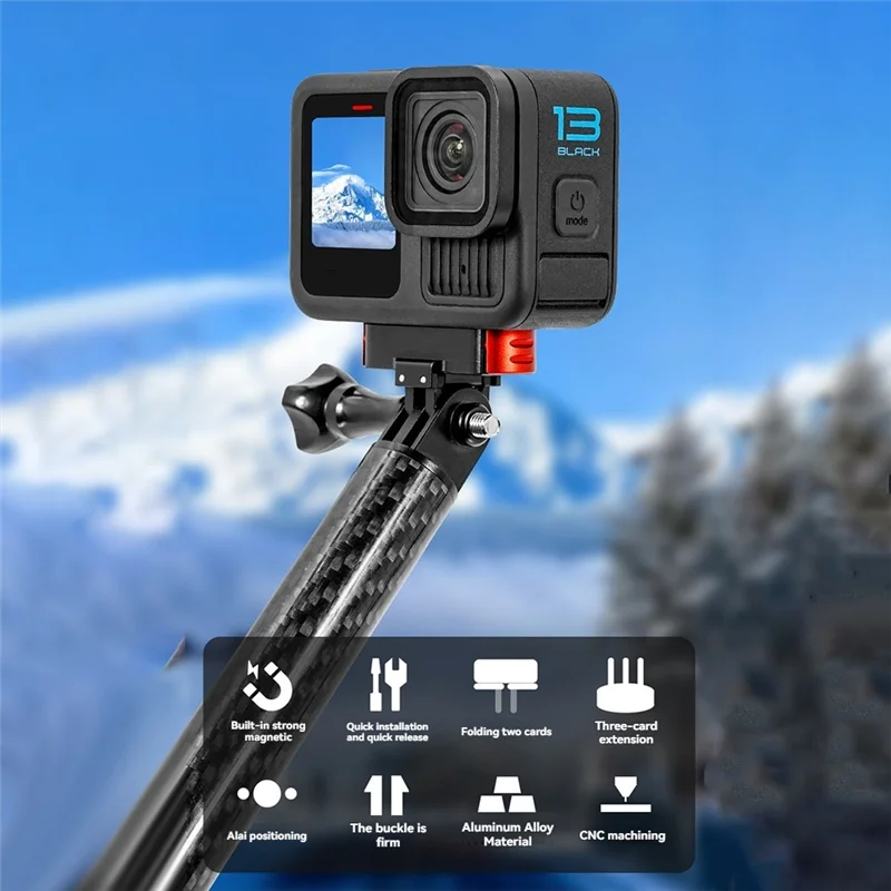 Base magnética de liberación rápida de Metal A003 para Gopro Hero 13, adaptador de montaje de extensión, accesorios de soporte