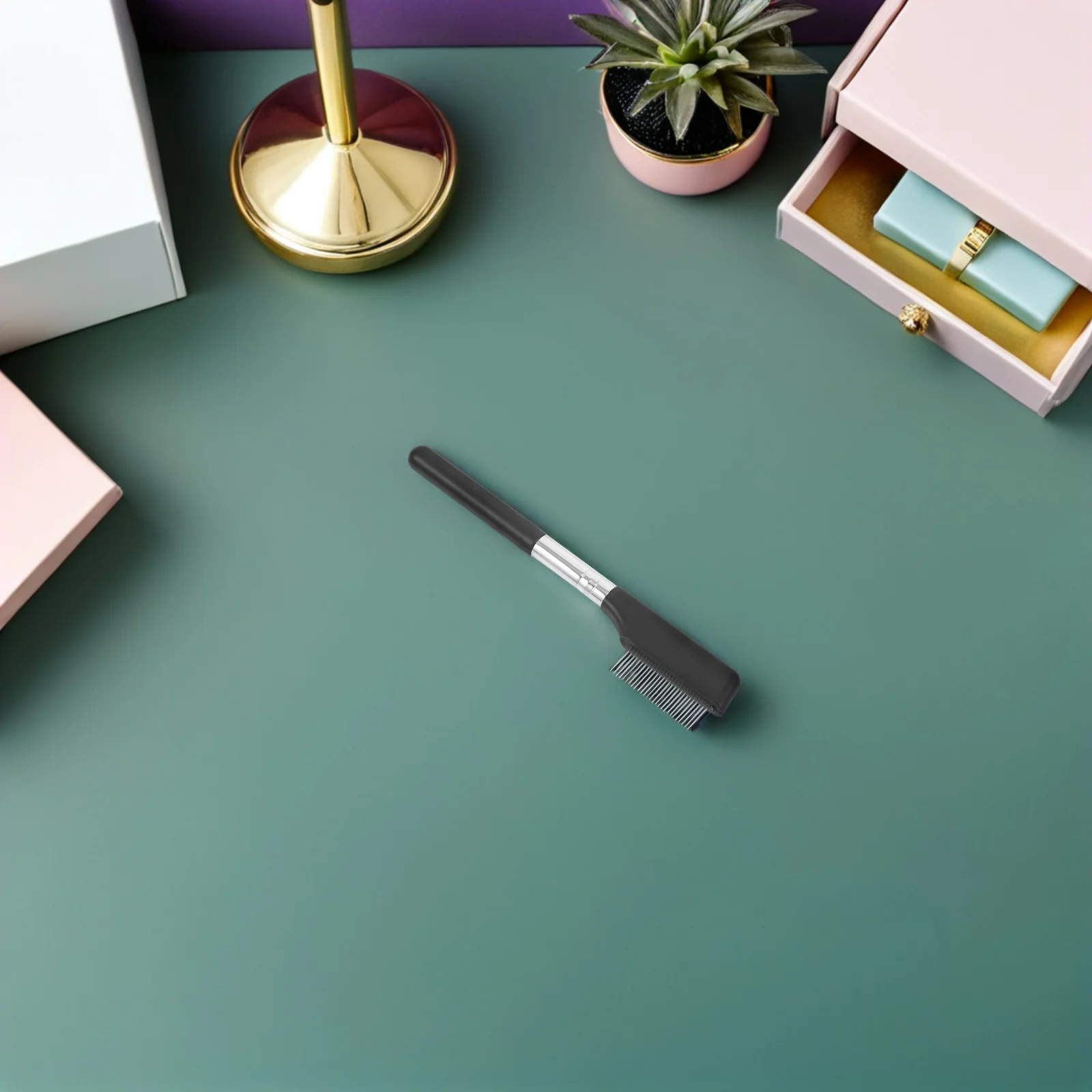 6 قطعة مشط رمش معدني غرامة الأسنان لاش فاصل أداة المحمولة رمش الاستمالة وإزالة الماسكارا تصفيف لاش مشط