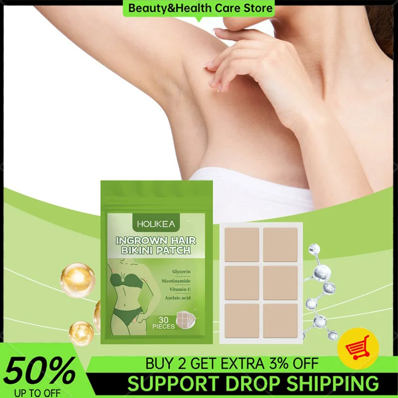 Ingrown Hair Bikini Patch Painless Fast Hairs Removal Underarm Legs Arm Hair Removal Patch Unisex Facial Body Women Beauty Care