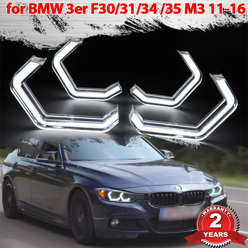 

for BMW 3 series F30 f31 F34 F35 M3 316i 318i 320i 328i 330i 335i 340i 11-16 M4 Iconic Style LED Crystal Angel Eye Kit Eyes Kits