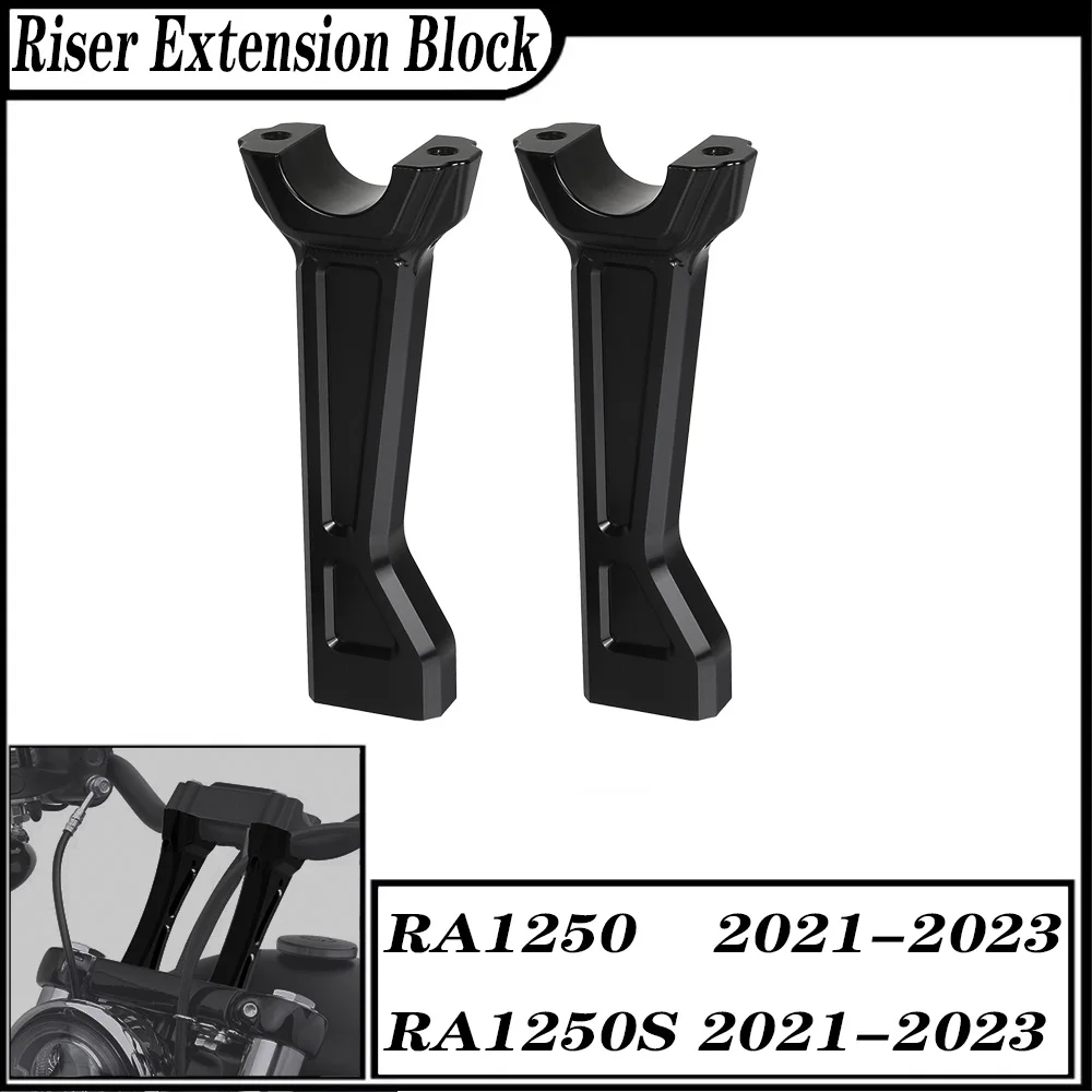 FOR Harley Pan America 1250 RA1250 RA1250S 2021-2023 Pullback Offset Backward Handlebar Riser Extension Block Kit Pair Black