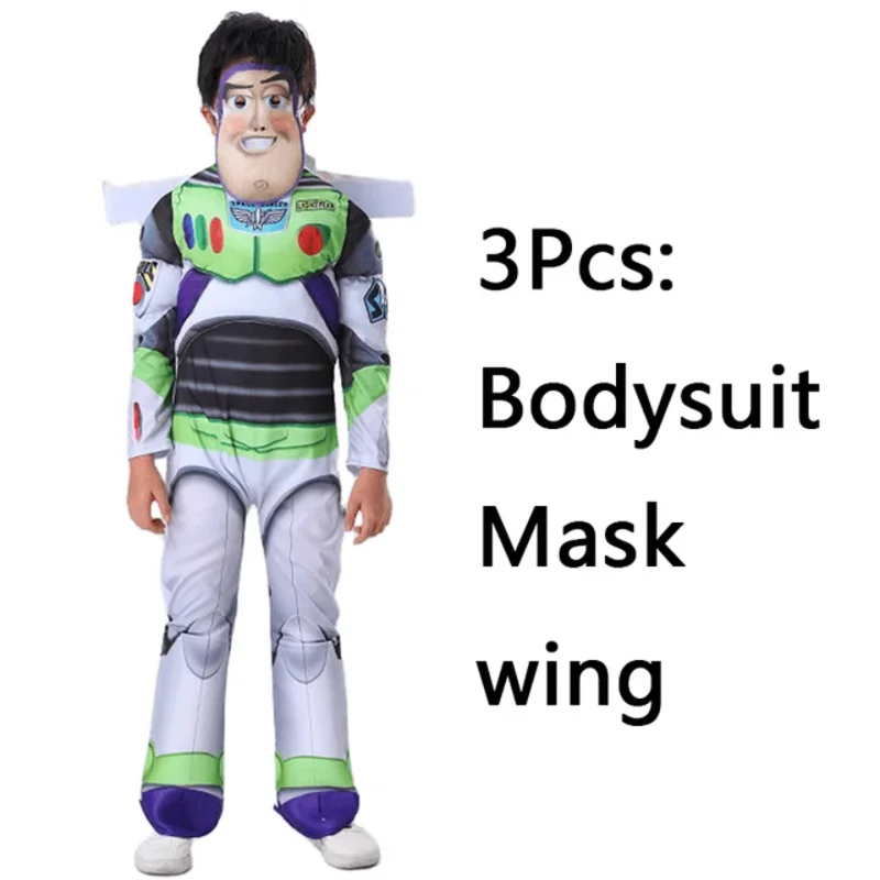 Costume di Halloween Costume per bambini Anime Toy and Story Costume cosplay Bambini Tuta muscolare Tute Maschera Abito Festa di Halloween