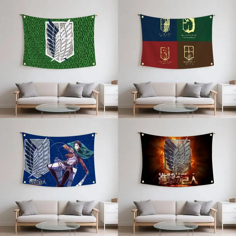 Anime Attack On Titan Scout Regiment Badge Flags Room Decor Outdoor Decors Personalized Items Flags For Bedrooms Home Funny
