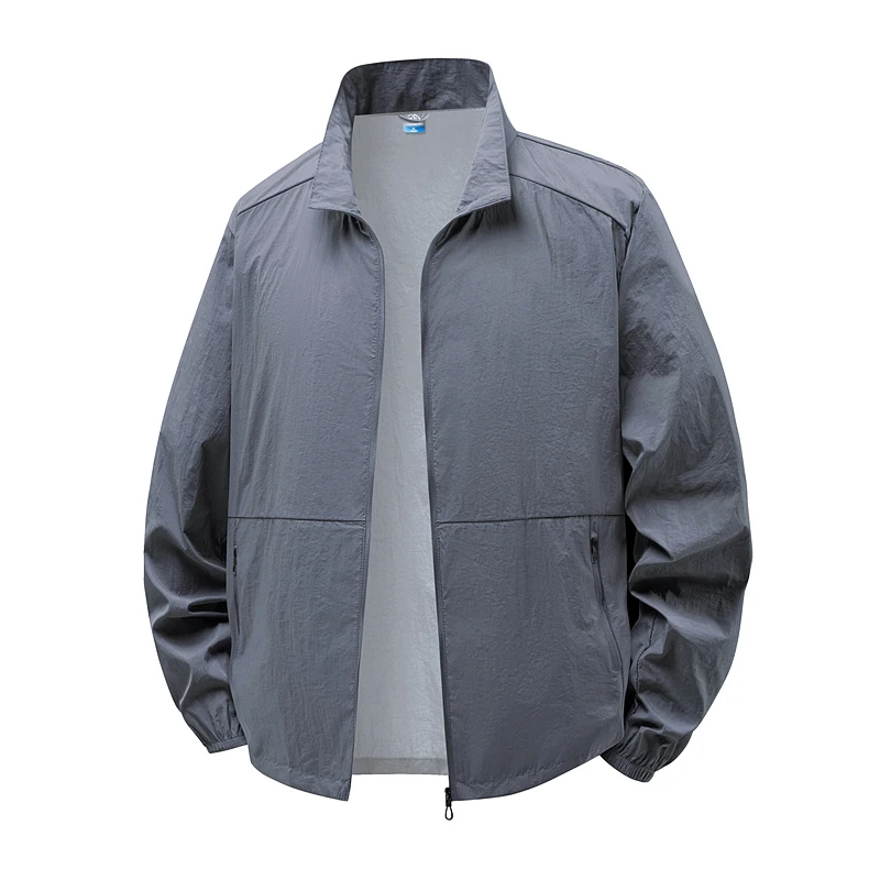 CHRLCK Vestes de randonnée coupe-vent pour hommes, coupe-vent d'été à séchage rapide, pour camping, escalade, trekking, pêche, vêtements de protection solaire