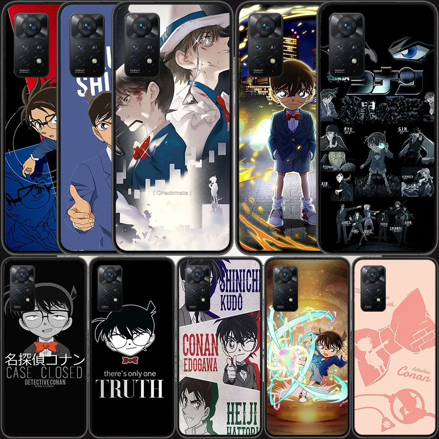 Detective Conan Phone Case For Redmi Note 13 Pro 5G Plus 12 12C 10 10A 10C 9 9A 9C 9T 8 8A K60 K70 Pro Xiaomi Cover 7 7A 6 6A Sh