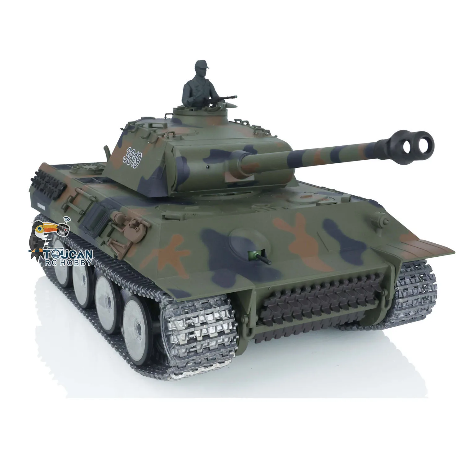 Henglong 1/16 7.0 Customized Ver Panther RTR RC Tank 3819 Metal Tracks Wheels Pro Version With Metal Walk System 360°Turret