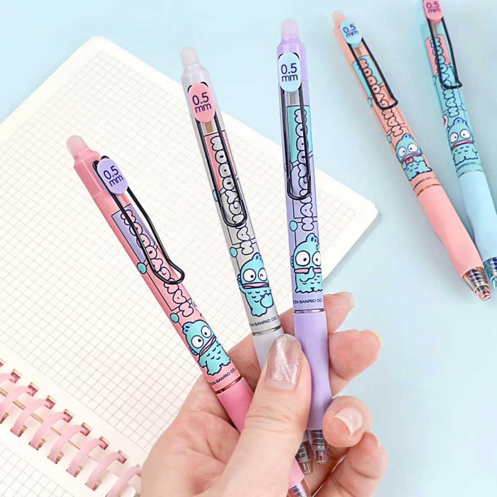 3pcs Sanrio Kawaii Cute Hello Kitty  Strawberry Cinnamoroll  Kuromi  Hangyodon  Student Stationery Write Pens 0.5 Blue Exam Pen