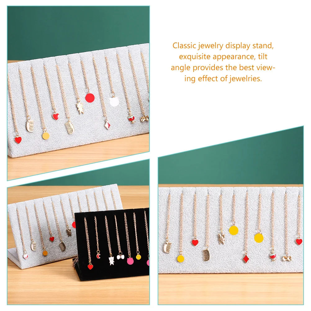 

1 шт., бутик-органайзер для ювелирных изделий, поднос для ожерелья, витрина, композитная панель, мягкий бархат, изысканный внешний вид