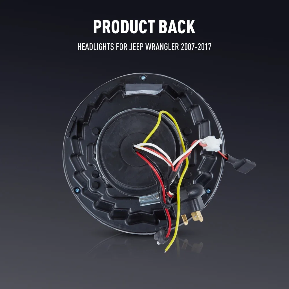 Пара светодиодных автомобильных фар в сборе для Jeep Wrangler 2007-2017, фары DRL, тюнинговый сигнал Plug and Play, передняя фара