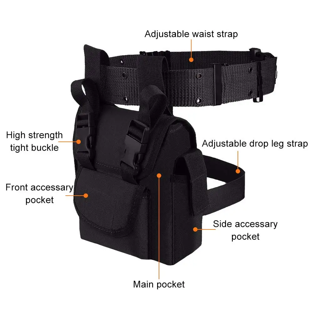 Tactical Molle Ride Drop Leg Pouch Bag Hunting Hiking Camping Waist Belt Bag  Waterproof multifunctional Motorcycle Fanny Pack