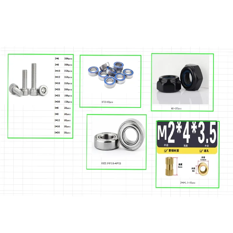 304 Stainless Steel Cup Head/Bearing/Nut, 2300 Pcs. Customized Products Are Non-Returnable and Non-Exchangeable.