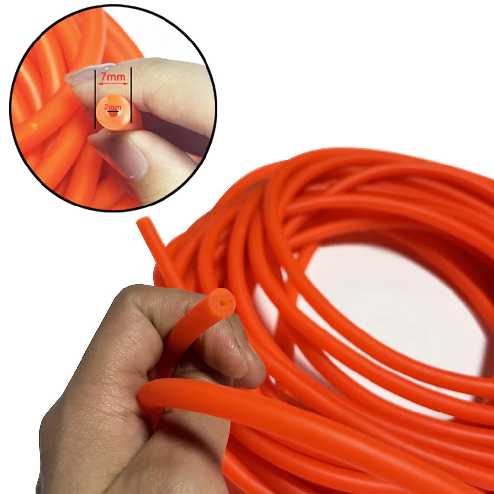 1/5/10m 2070 Slingshot Hunting Rubber Bands, High Elasticity Tubular Rubber Band Accessories, Outdoor Shooting Accessories.