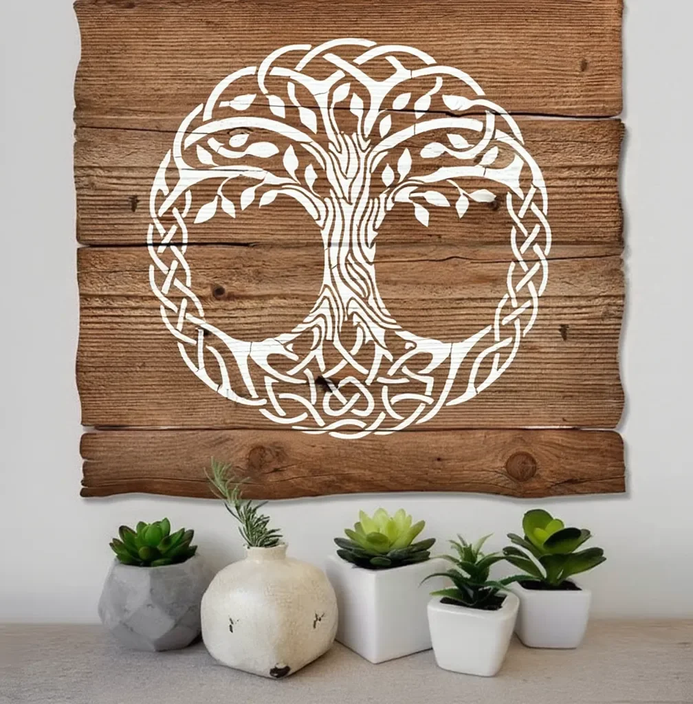 

Древо жизни большой настенный трафарет 50 см-90 см многоразовый пластиковый шаблон для мебели, пола, деревянной живописи, домашний декор «сделай сам»