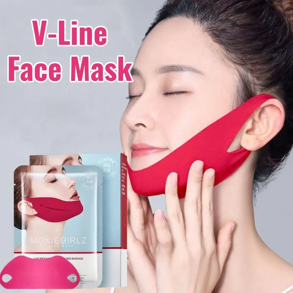 

5pcs/pack V Shape Facial Lifting Mask Soft Gel V Line Firm Face Lift Mask Hypoallergenic Beauty Tool Thin Face Mask