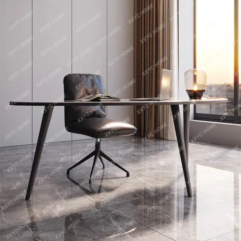 

M minimalist modern curved rock slab desk writing table special-shaped creative desk computer desk pen table