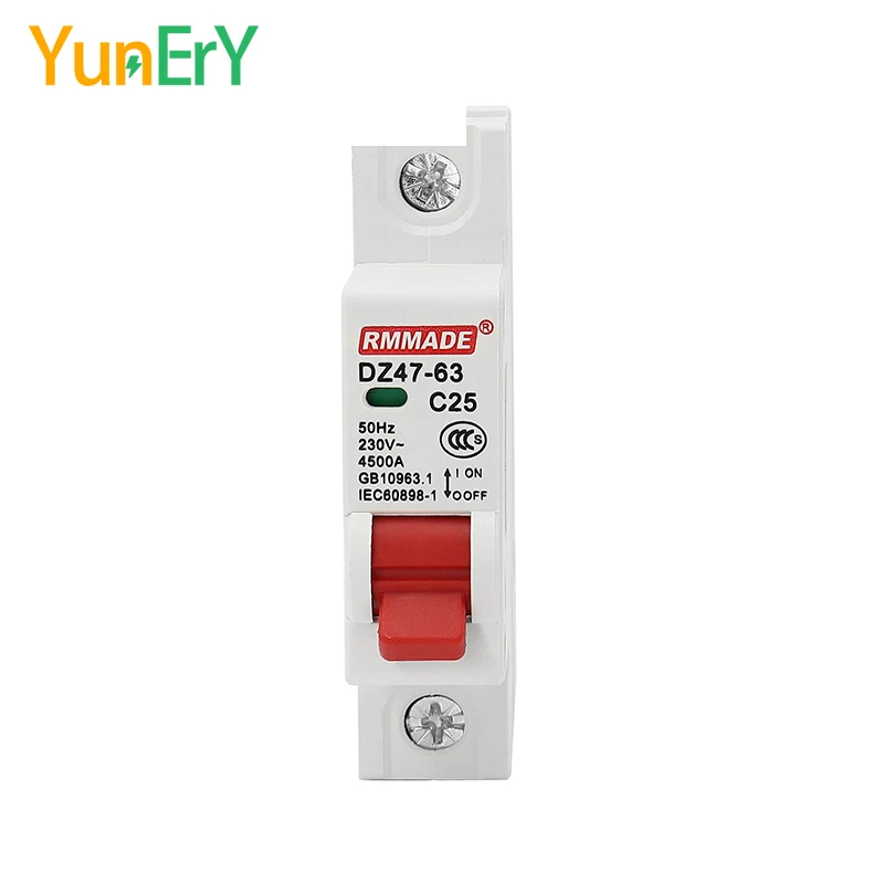 Din Rail DZ47-63 AC 230V-400V 1P 2P 3P 4P MCB 6A 10A 16A 20A 25A 32A 40A 50A 63A 80A 100A 125A Mini Circuit Breaker Air Switch