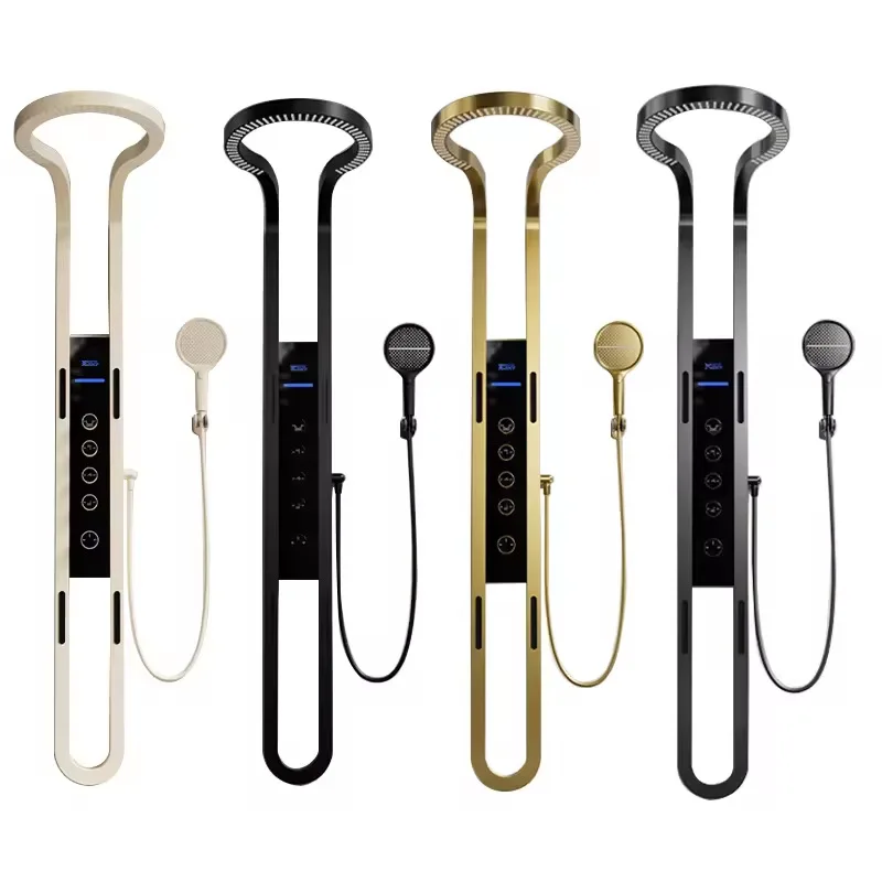 Conjunto completo de chuveiro com tela de chuveiro de alta qualidade para banheiro transfronteiriço, anel doméstico cascata display digital multifuncional completo s