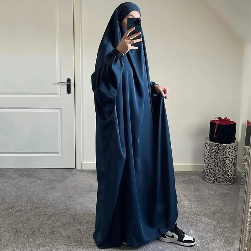 Modest Long Robe Eid Muslim Abaya for Women Dresses Ramadan Morocco Dubai Abayas Kaftan Islam Arab Prayer Vestidos Jalabiya